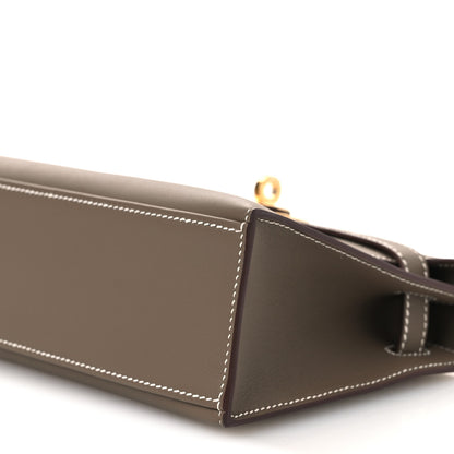Hermes Swift Kelly Pochette Clutch Etoupe 10 of 12