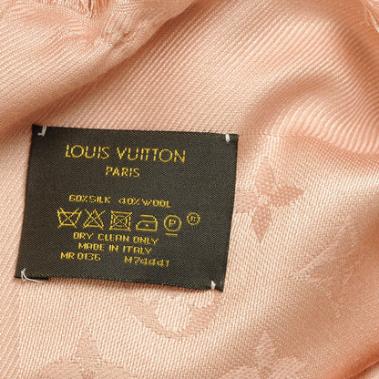 Louis Vuitton Silk Wool Monogram Shawl Natural 4 of 4