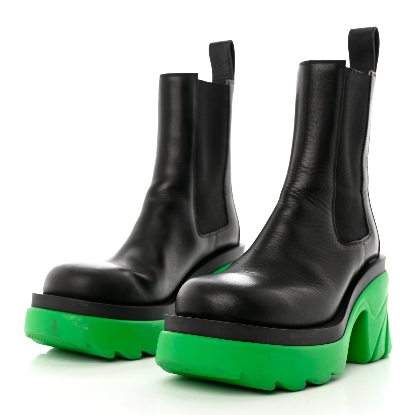 Calfskin The Flash Chelsea Boots 36.5 Black Grass