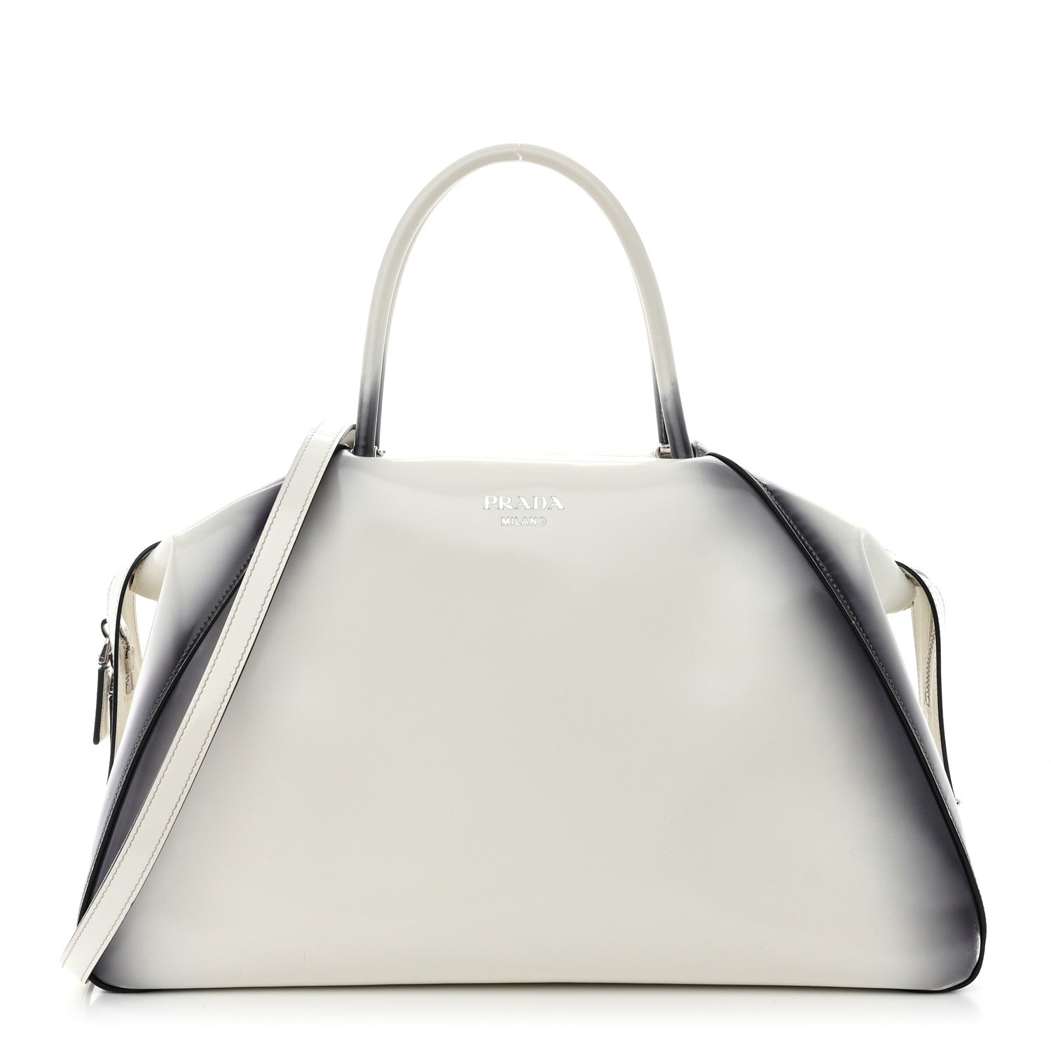 Prada Spazzolato Large Supernova Handbag White Sfumato 1 of 16