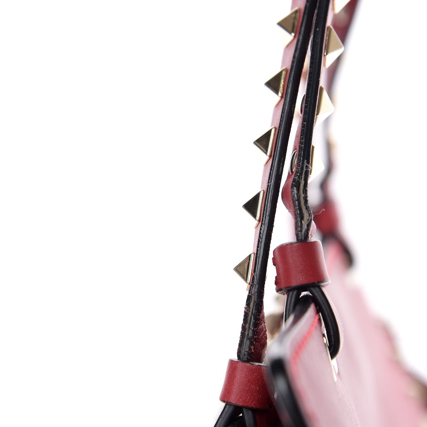Vitello Medium Rockstud All Over Tote Rosso Valentino