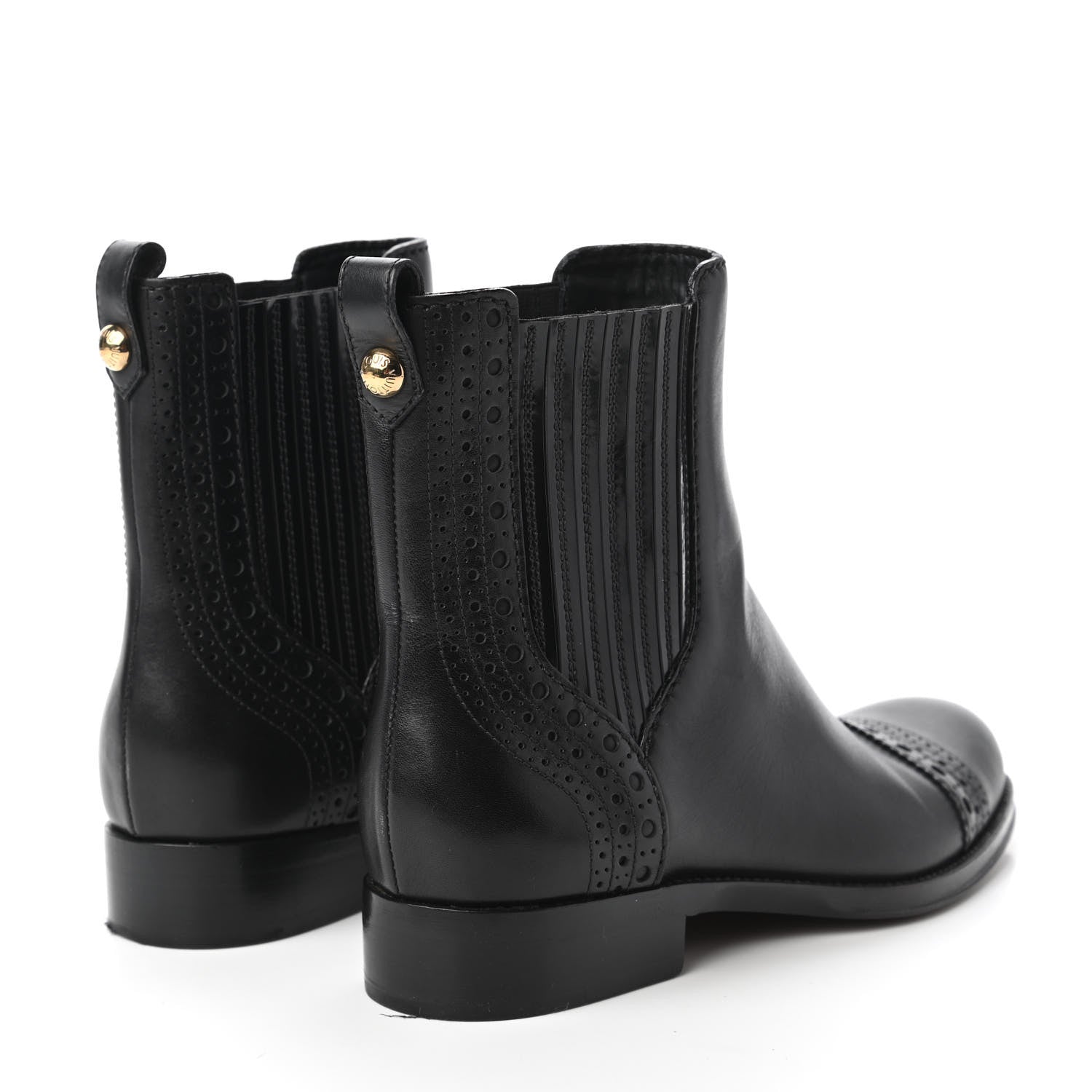 Louis Vuitton Calfskin Flat Ankle Boots 37 Black 4 of 8