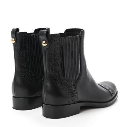 Louis Vuitton Calfskin Flat Ankle Boots 37 Black 4 of 8
