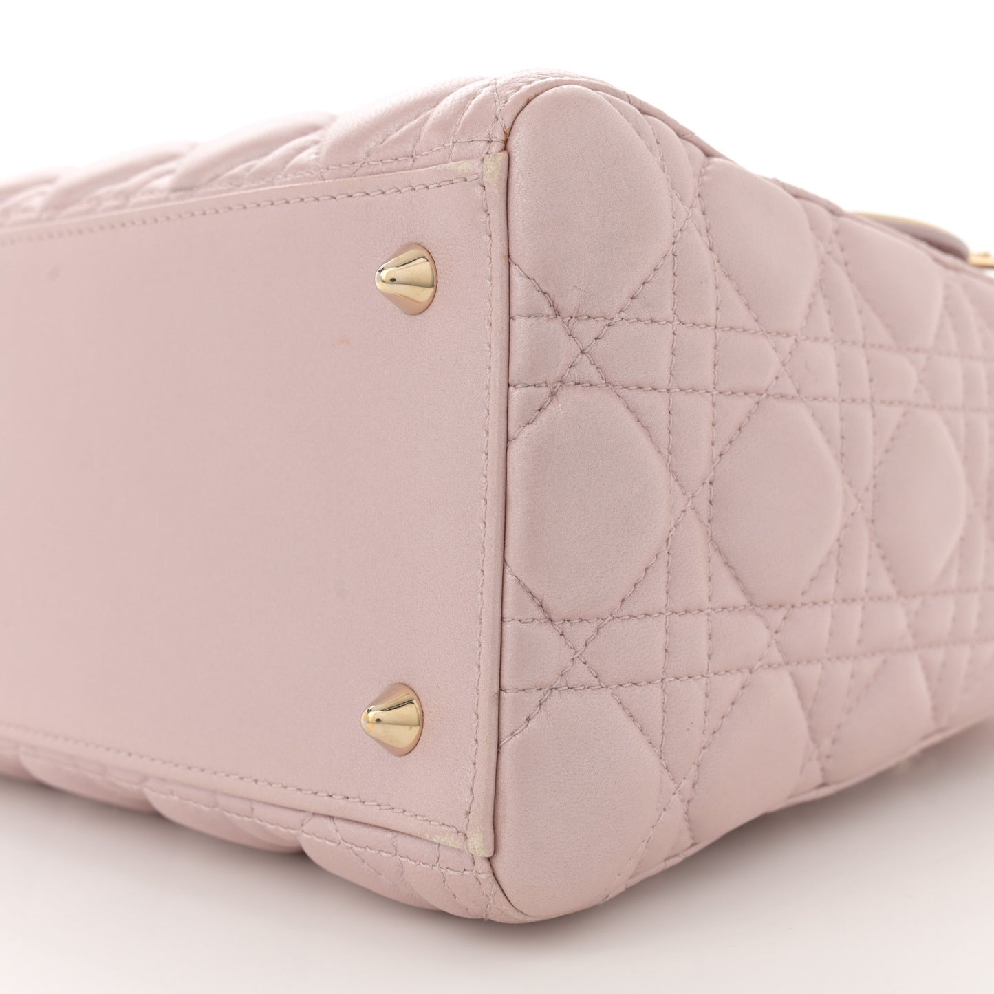 Pearly Lambskin Cannage Medium Lady Dior Lotus
