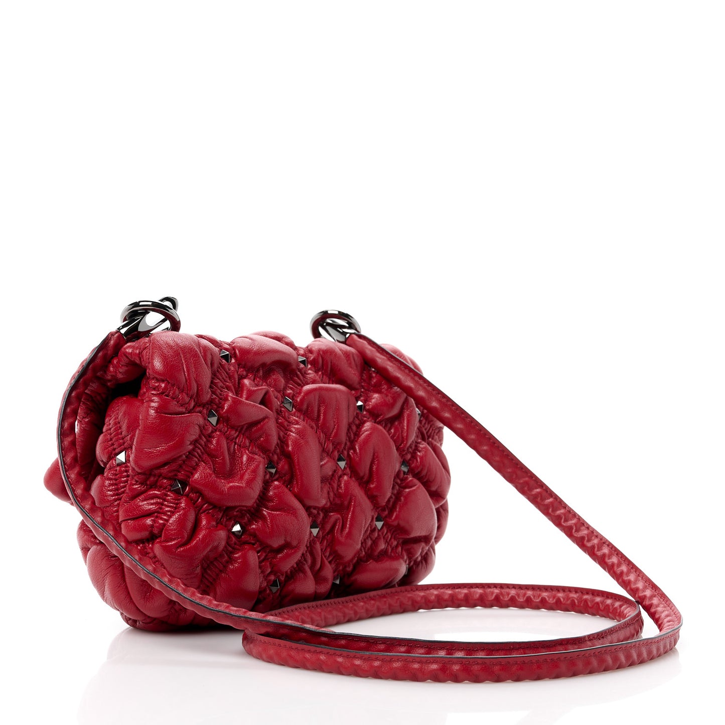 Nappa Small Spikeme Shoulder Bag Rosso Valentino