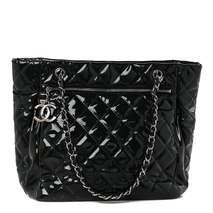 Chanel Patent Quilted Chic and Glitter Large Tote Black 1 of 10