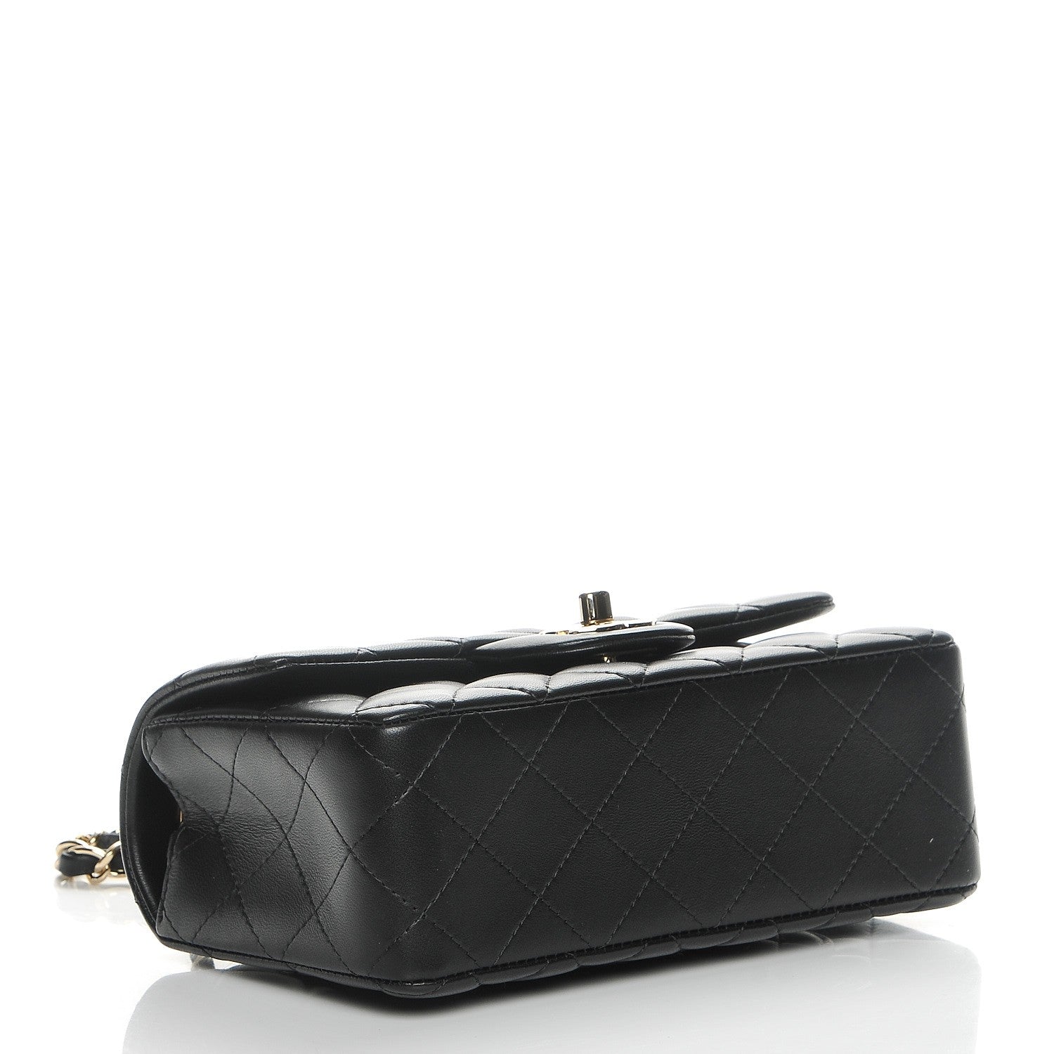 Chanel Lambskin Quilted Mini Rectangular Flap Black 4 of 8