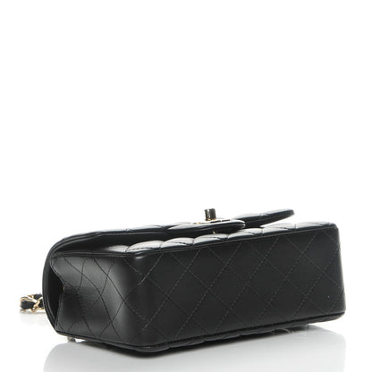 Chanel Lambskin Quilted Mini Rectangular Flap Black 4 of 8