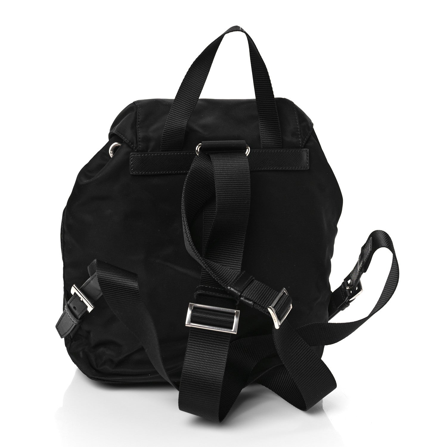 Prada Tessuto Nylon Saffiano Small Backpack Black 3 of 8