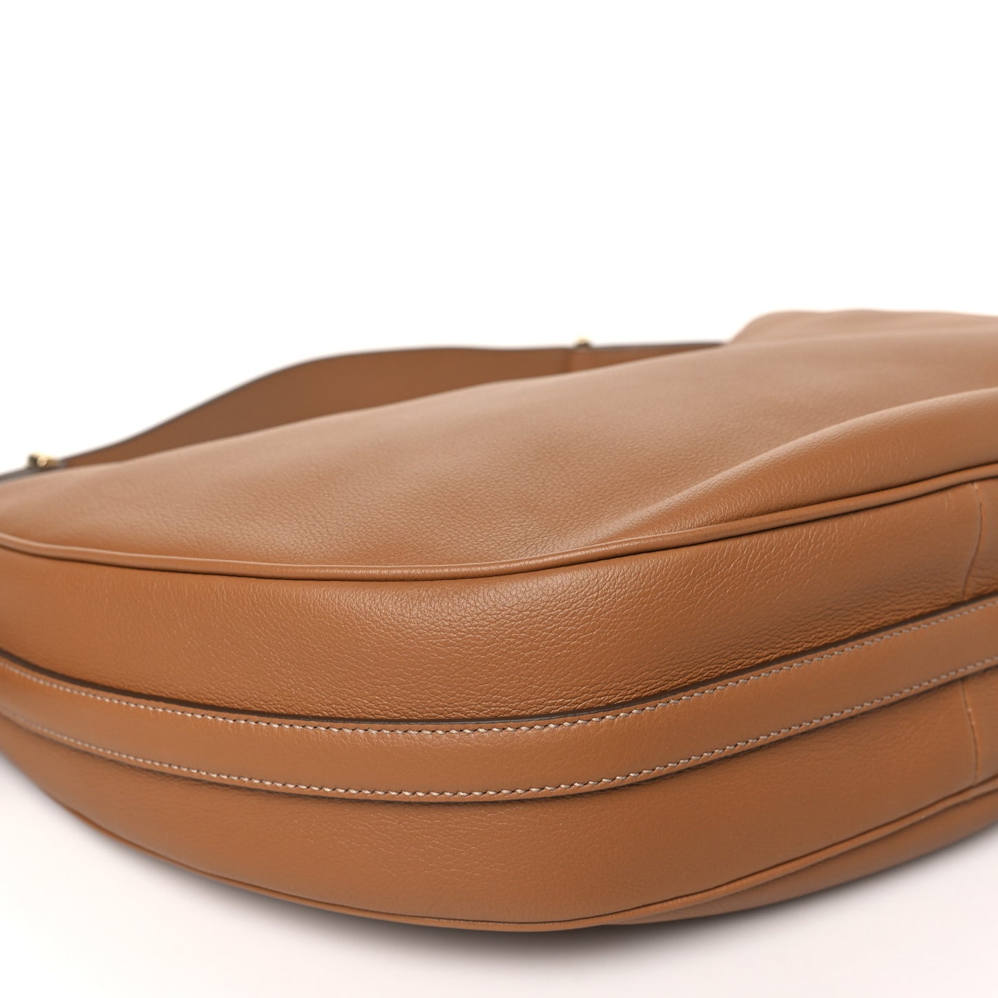 Soft Calfskin Large Shoulder Bag Caramel