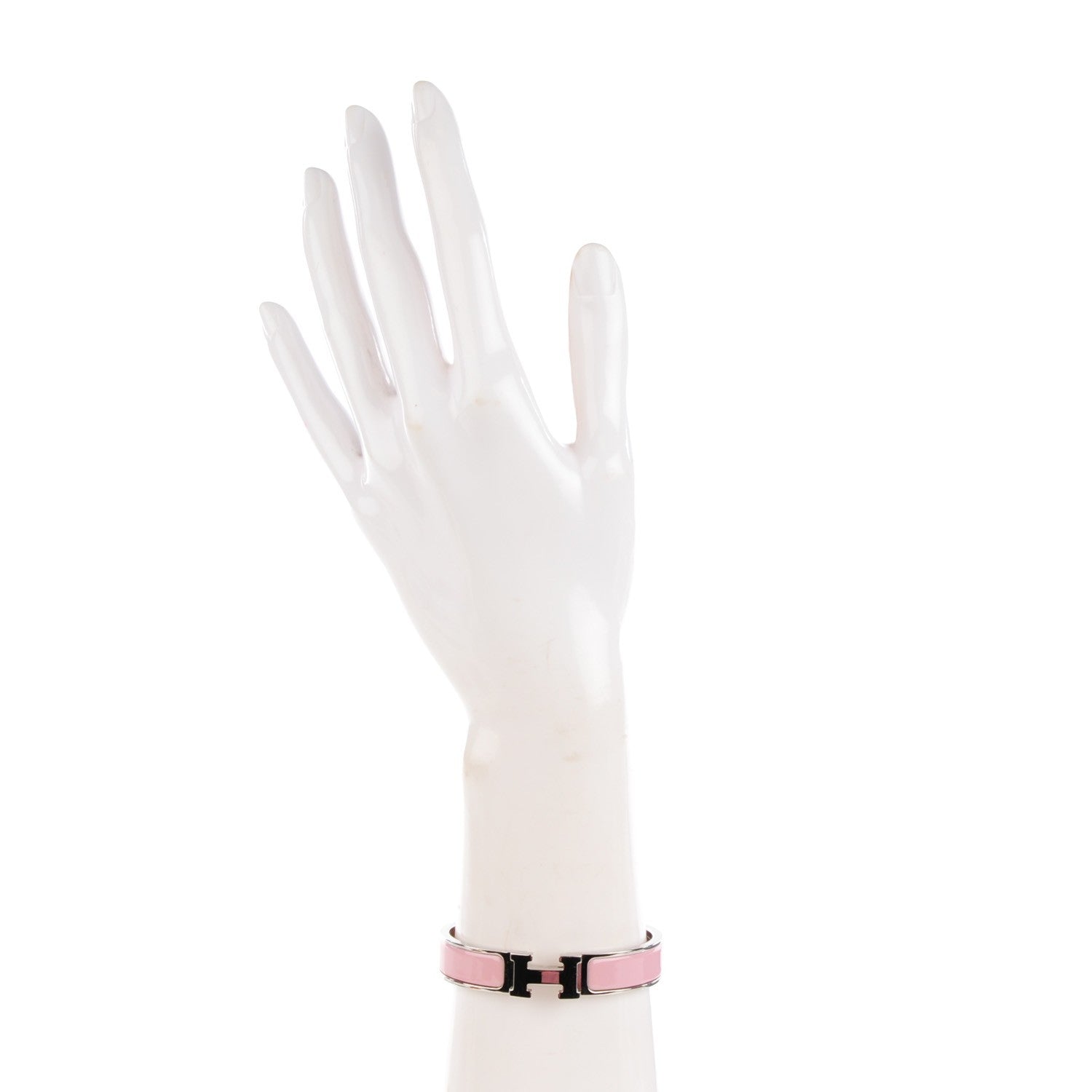 Hermes Enamel Narrow Clic Clac H Bracelet PM Rose Nacarat 3 of 10