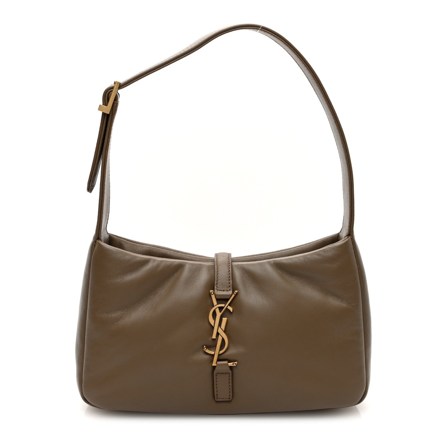 Saint Laurent Padded Lambskin Le 5 A 7 Hobo Dark Peanut 1 of 9
