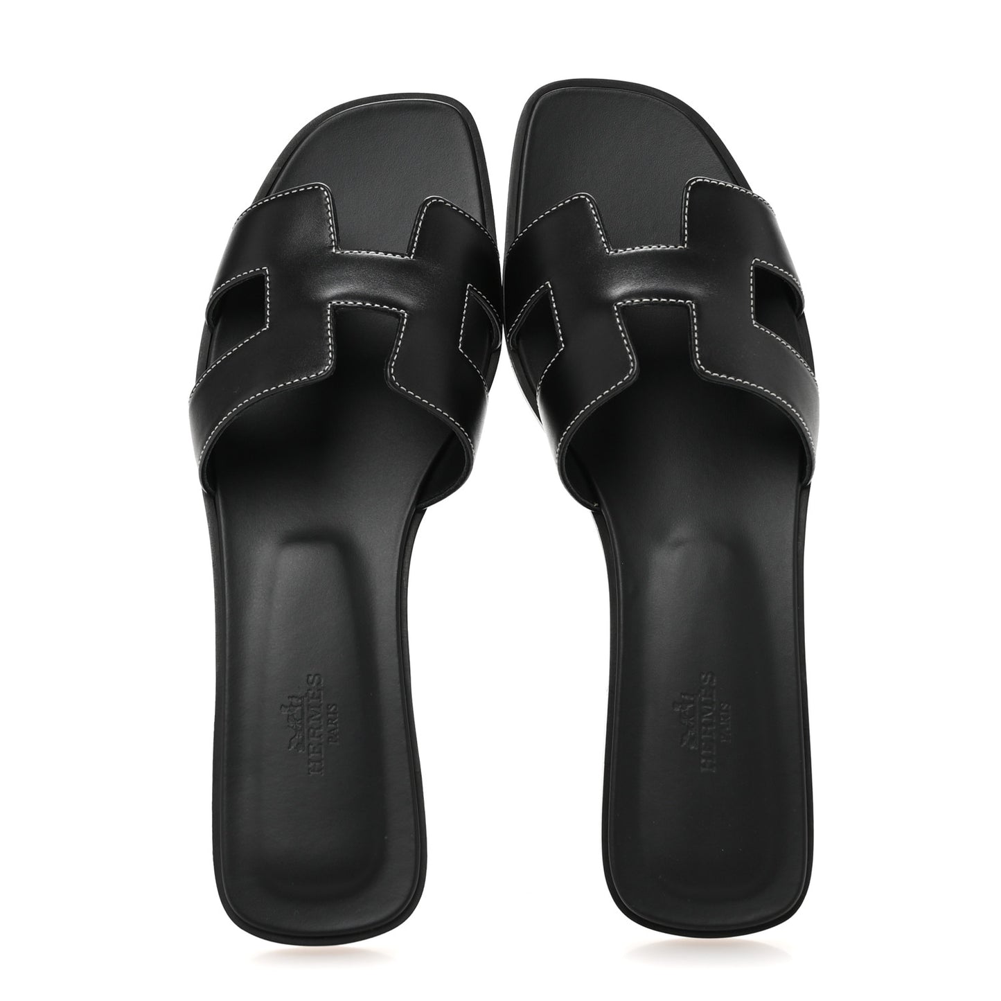 Box Calfskin Oran Sandals 41 Black