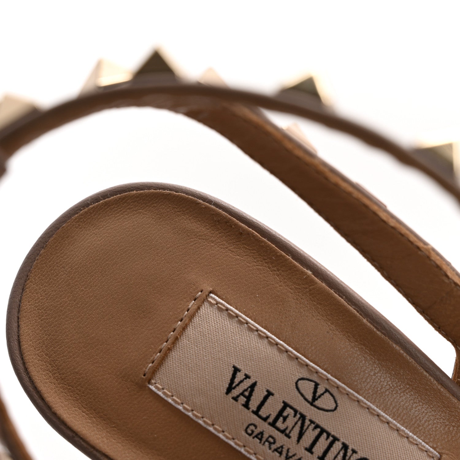 Valentino Garavani Calfskin Nappa Rockstud Ankle Strap 100mm Pumps 37.5 Baltique Poudre 8 of 9