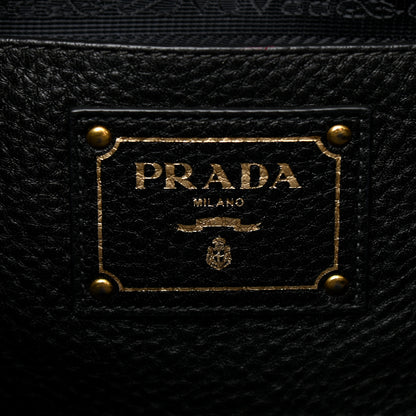 Prada Vitello Daino Tote Black 5 of 7
