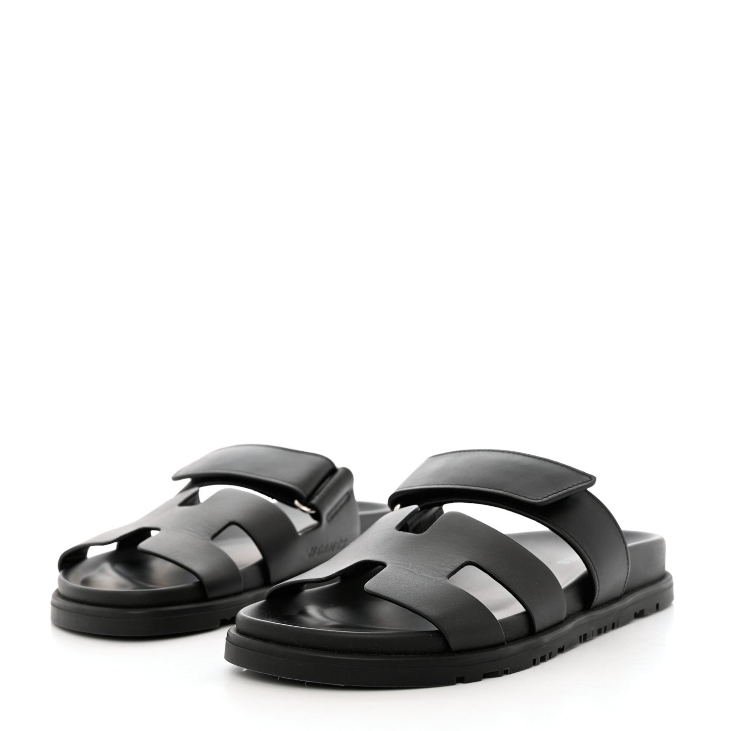 Calfskin Womens Chypre Sandals 35.5 Black