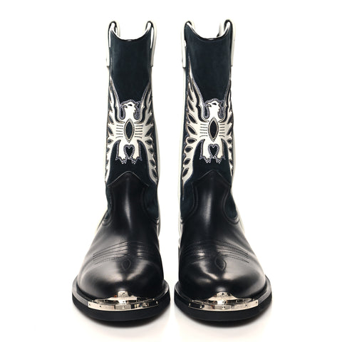 Calfskin Canyon Mens Cowboy Boots 9 Black