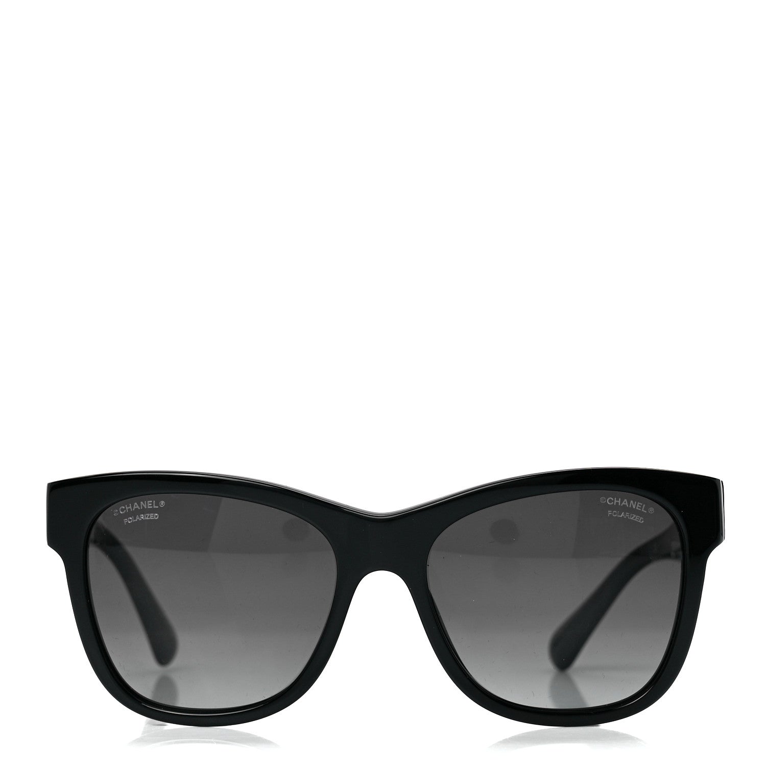 Chanel Acetate Polarized Square CC Sunglasses 5380 Black 2 of 8