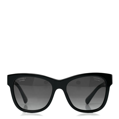 Chanel Acetate Polarized Square CC Sunglasses 5380 Black 2 of 8