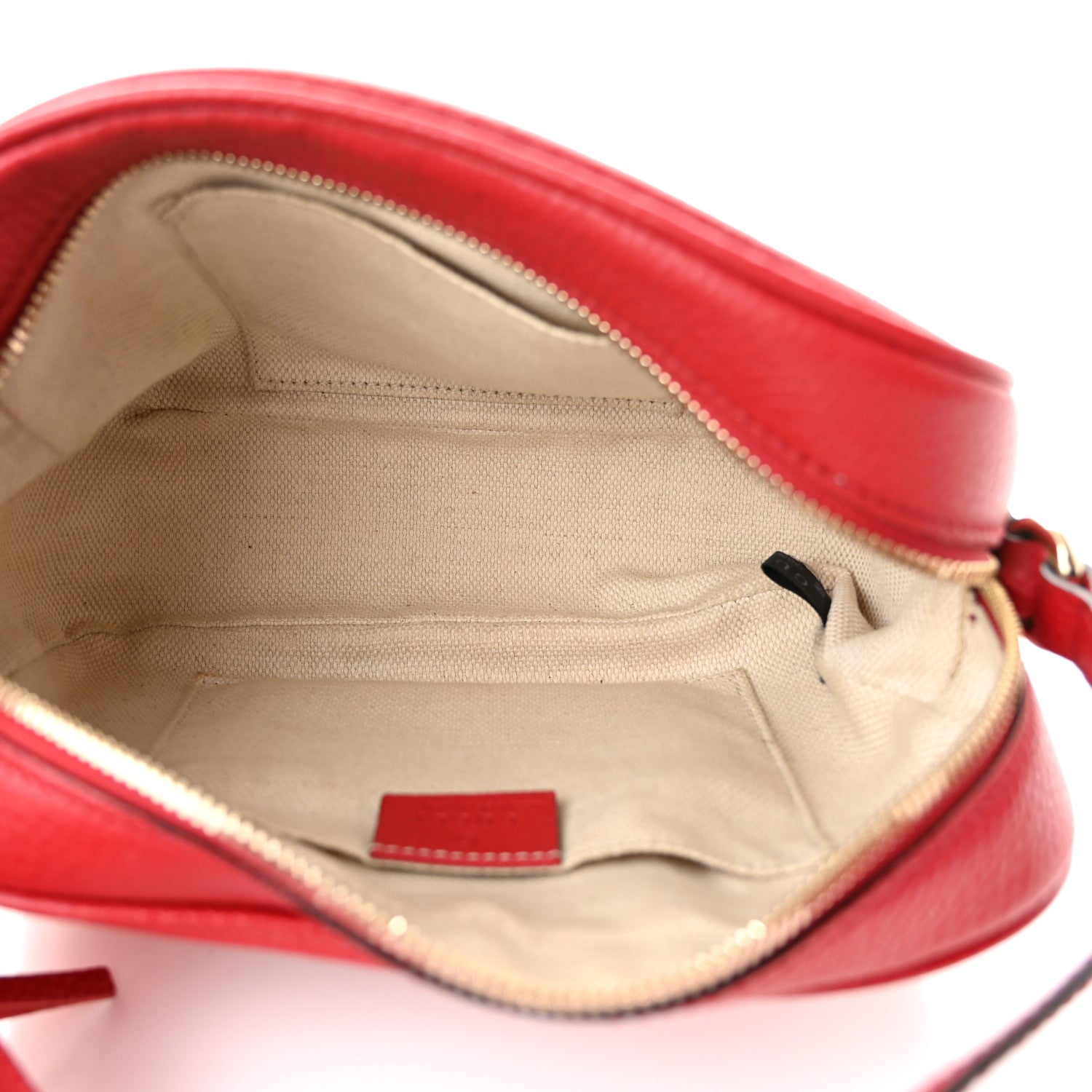 Gucci Pebbled Calfskin Small Soho Disco Bag Tabasco Red 5 of 11