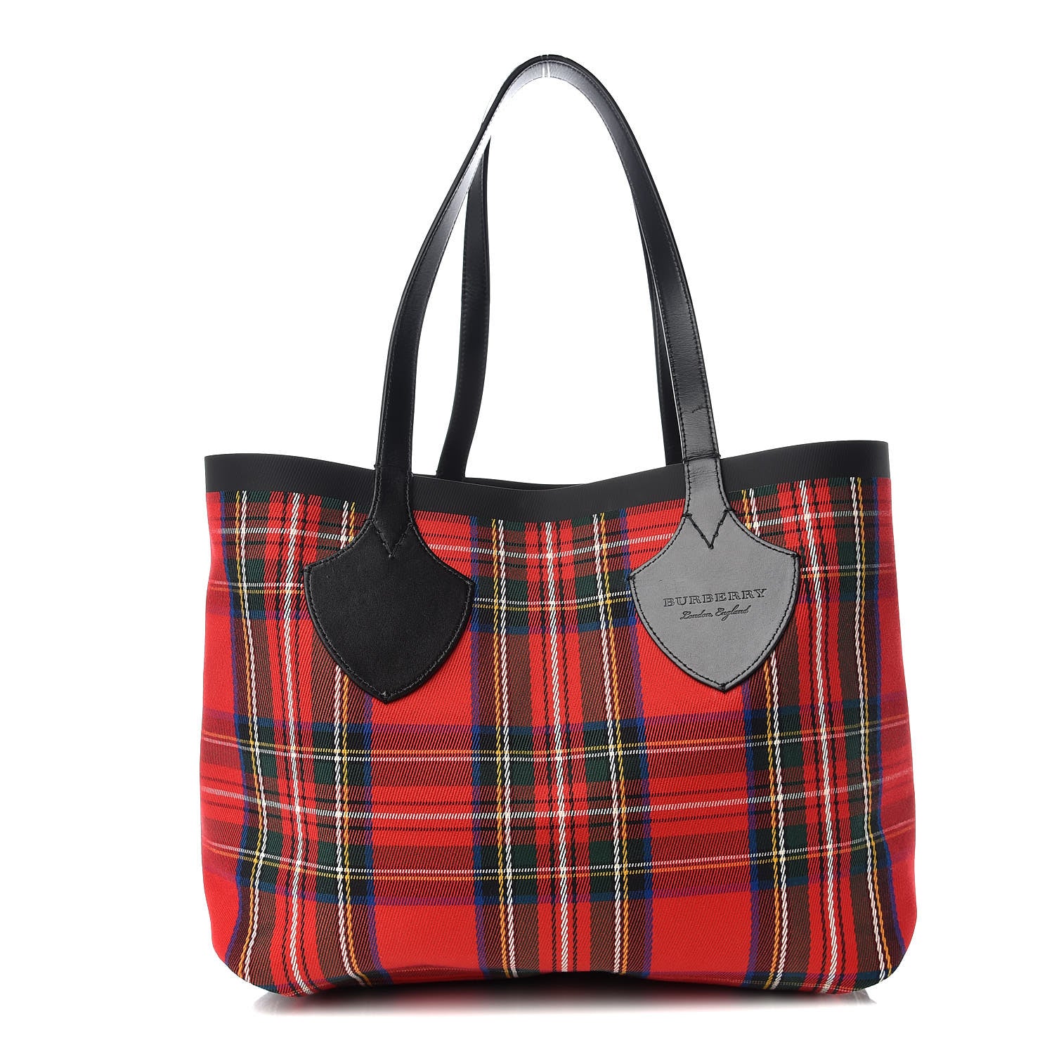 Burberry Vintage Check Medium The Giant Reversible Tote Antique Yellow Bright Red 4 of 15
