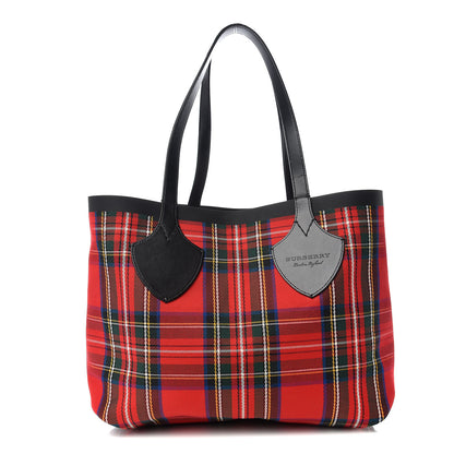 Burberry Vintage Check Medium The Giant Reversible Tote Antique Yellow Bright Red 4 of 15