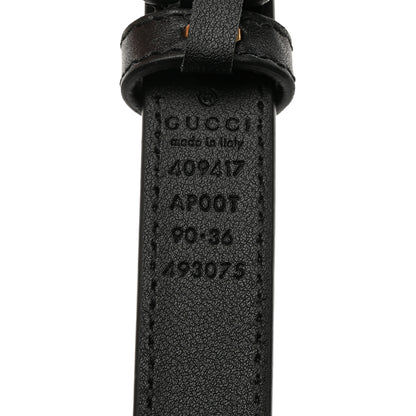 Gucci Calfskin Double G 30mm Belt 90 36 Black 3 of 5