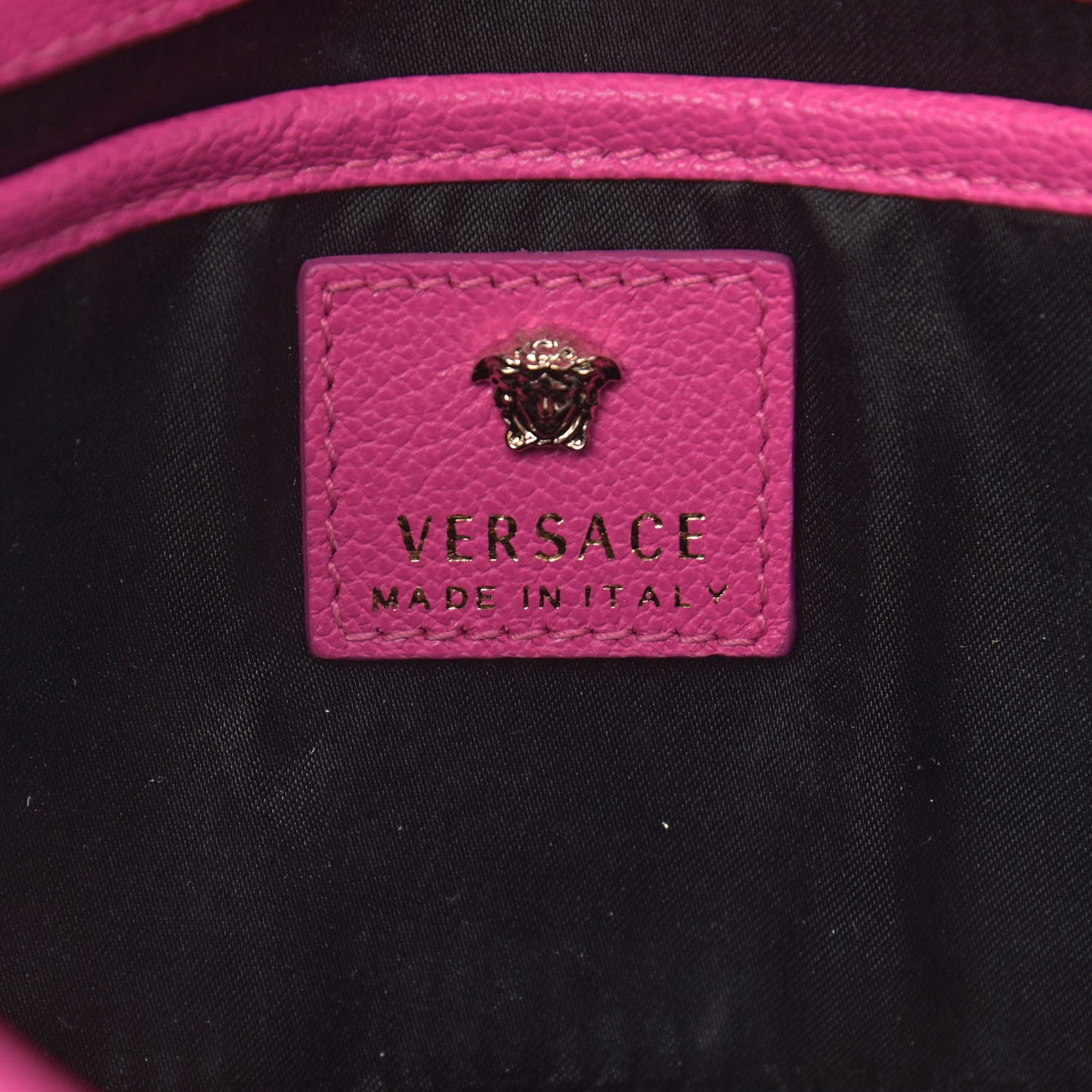 Grained Calfskin Palazzo Chain Evening Bag Pink