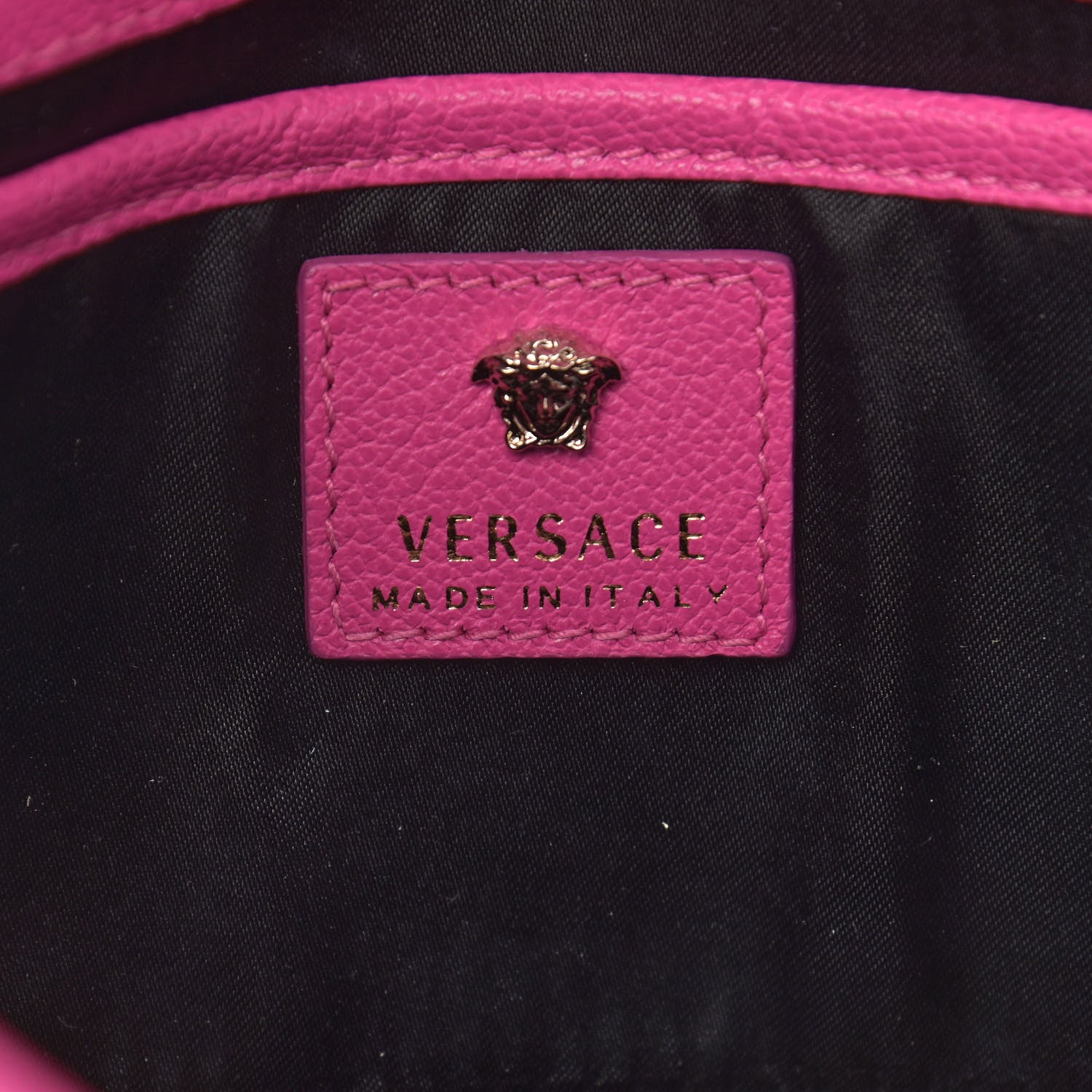 Versace Grained Calfskin Palazzo Chain Evening Bag Pink 6 of 11