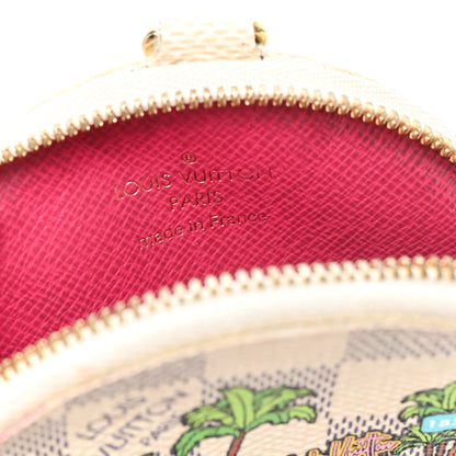 Louis Vuitton Damier Azur 2021 Christmas Animation Hollywood Bag Charm Fuchsia 6 of 8