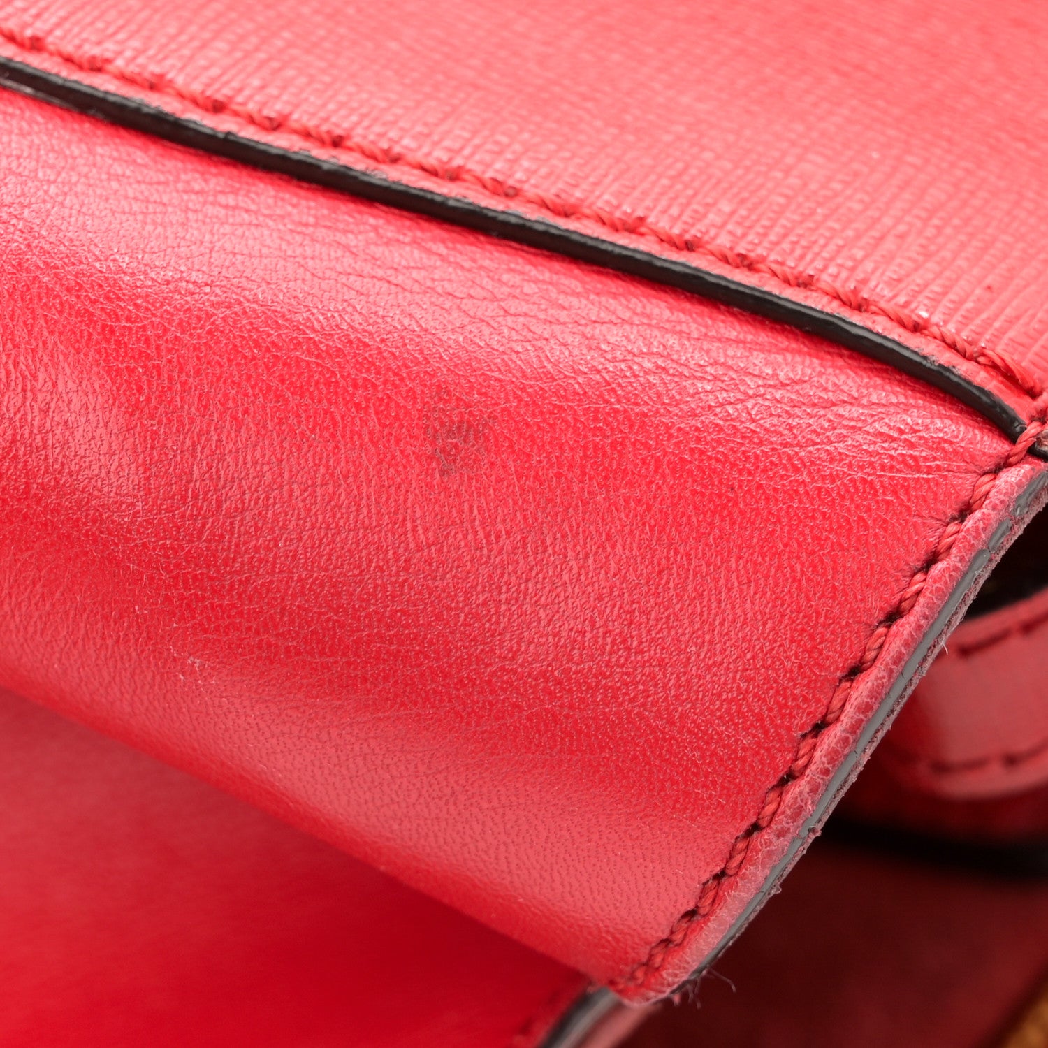 Fendi Vitello Elite Flamingo Regular 2Jours Tote Rosso Fiamma 14 of 16