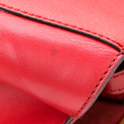 Fendi Vitello Elite Flamingo Regular 2Jours Tote Rosso Fiamma 14 of 16
