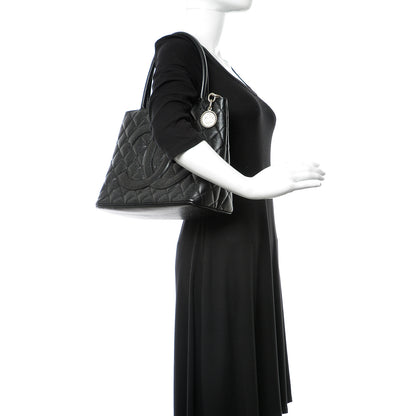 Chanel Caviar Quilted Medallion Tote Black 2 of 10