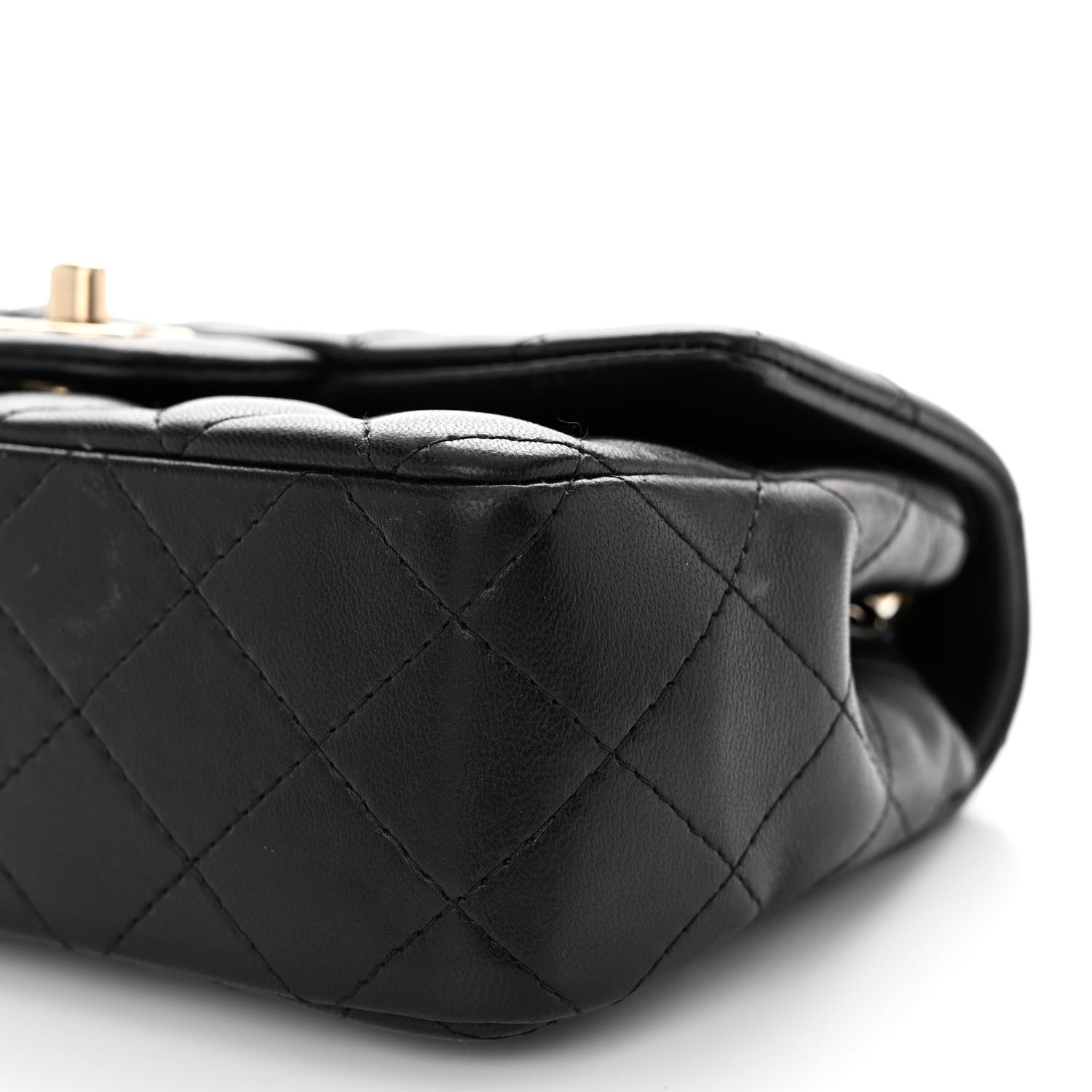 Chanel Lambskin Quilted Mini Rectangular Flap Black 9 of 9