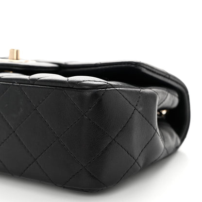 Chanel Lambskin Quilted Mini Rectangular Flap Black 9 of 9