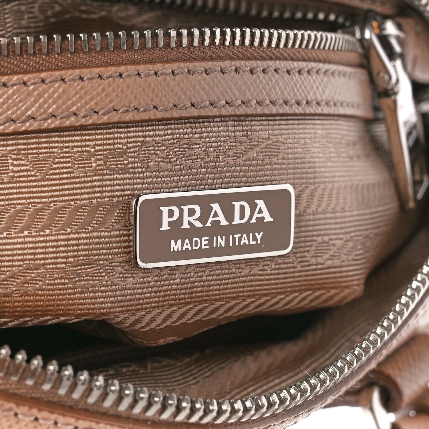 Prada Saffiano Lux Re-Edition 2005 Top Handle Crossbody Bag Cammeo 6 of 13