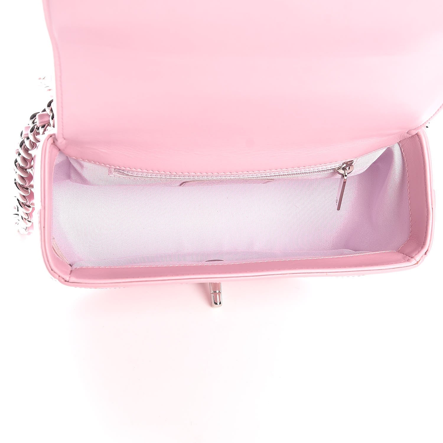 Chanel Calfskin Stitched Ring My Bag Flap Crossbody Pink 5 of 8