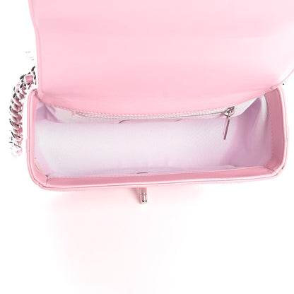 Chanel Calfskin Stitched Ring My Bag Flap Crossbody Pink 5 of 8