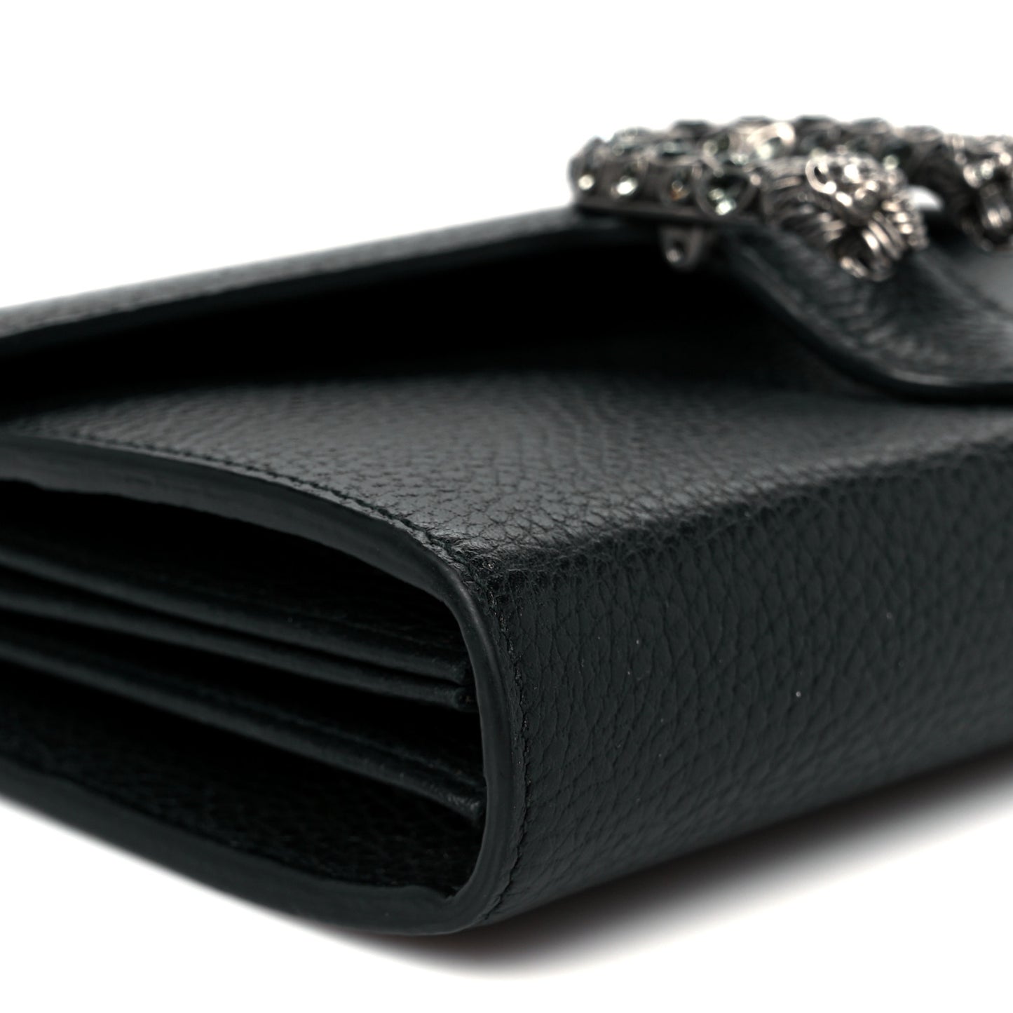 Calfskin Mini Dionysus Chain Wallet Black