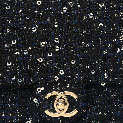 Chanel Tweed Mini Pearl Handle Flap Black Ecru 8 of 10