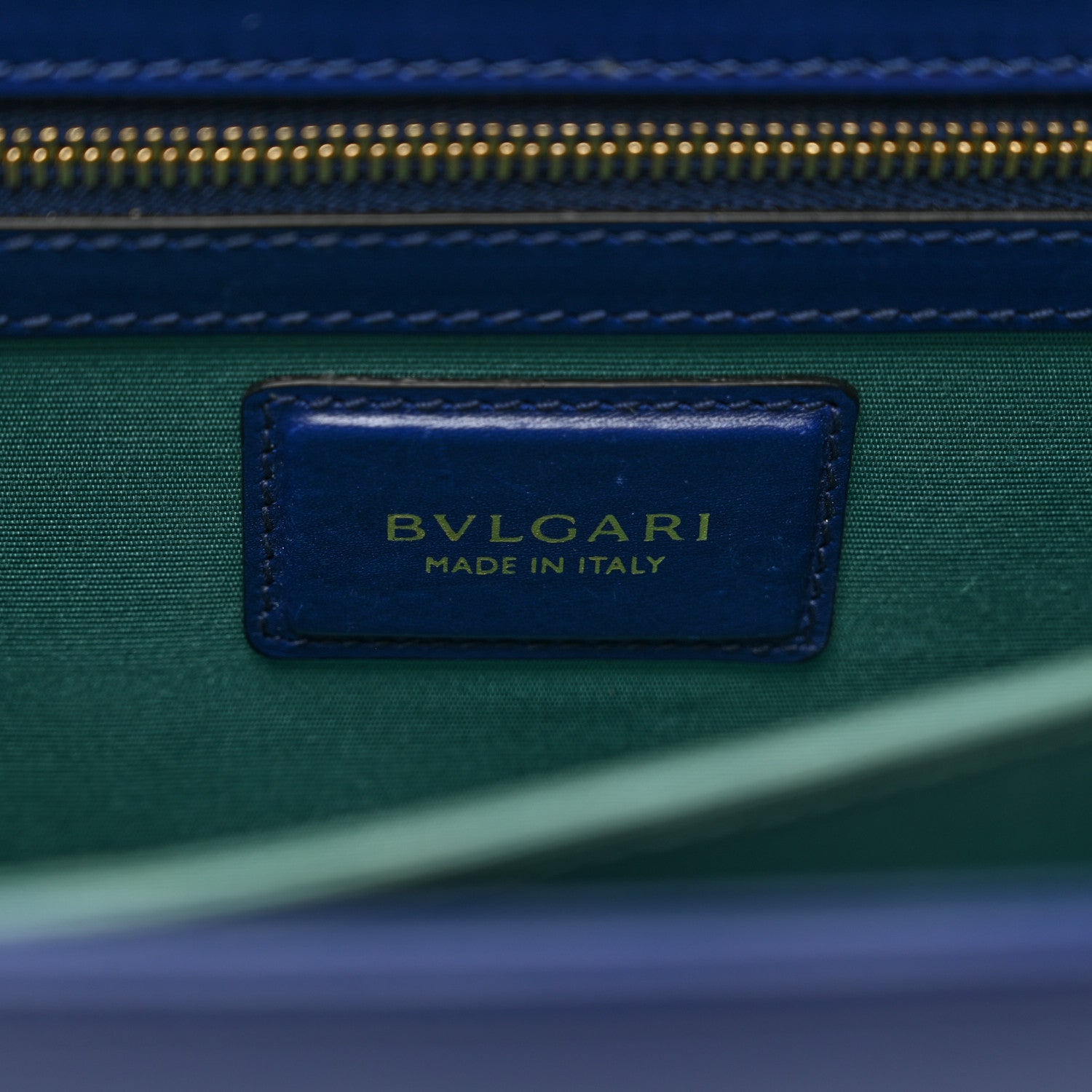 Bulgari Calfskin Large Serpenti Forever Top Handle Blue 7 of 12