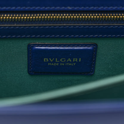 Bulgari Calfskin Large Serpenti Forever Top Handle Blue 7 of 12