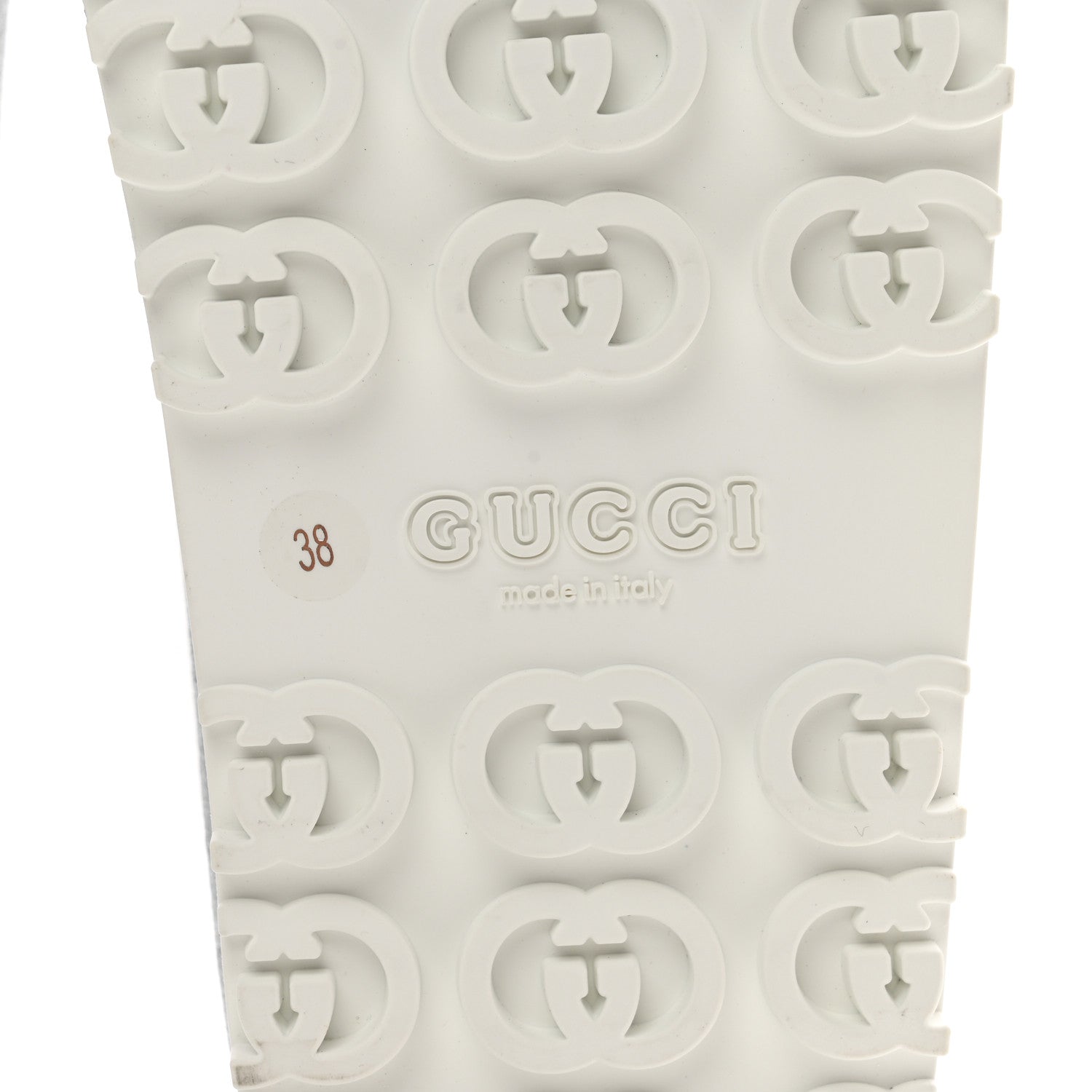Gucci Glitter Rubber Womens Interlocking G Platform 42mm Slide Sandals 38 Silver 6 of 10