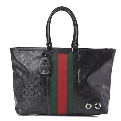 Gucci Imprime Monogram Web 500 Tote Black 1 of 15