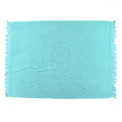 Chanel Terry Cotton CC Beach Towel Turquoise 2 of 4