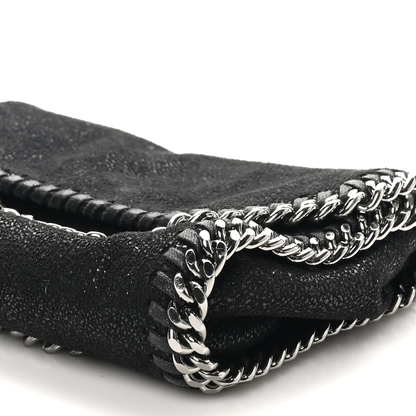 Shaggy Deer Tiny Fold Over Falabella Tote Black