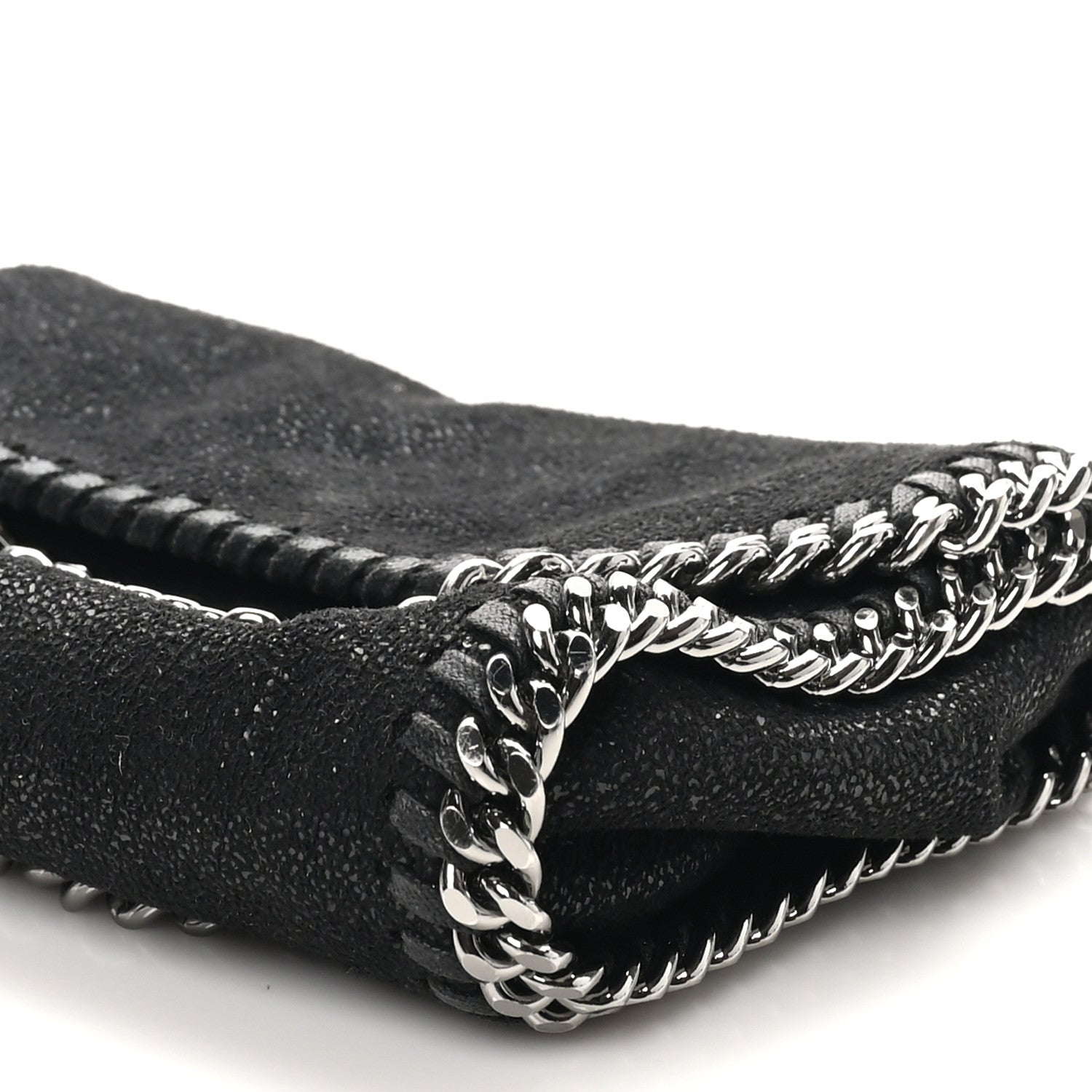 Stella McCartney Shaggy Deer Tiny Fold Over Falabella Tote Black 9 of 9