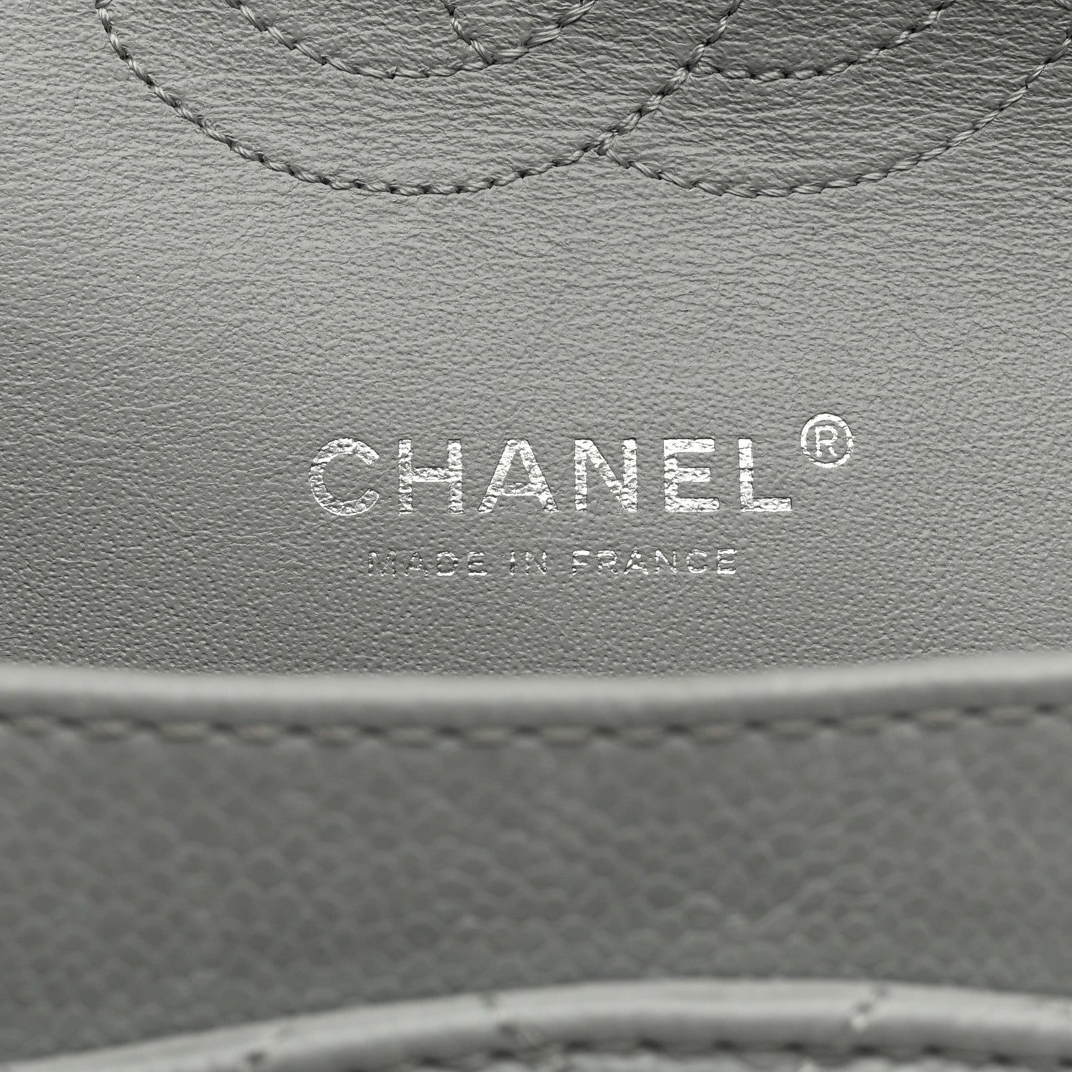 Chanel Washed Caviar Quilted Medium Double Flap Light Blue 6 of 10
