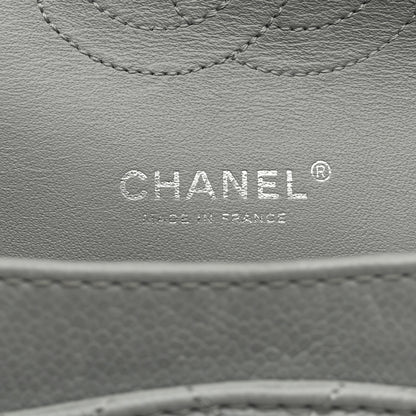 Chanel Washed Caviar Quilted Medium Double Flap Light Blue 6 of 10