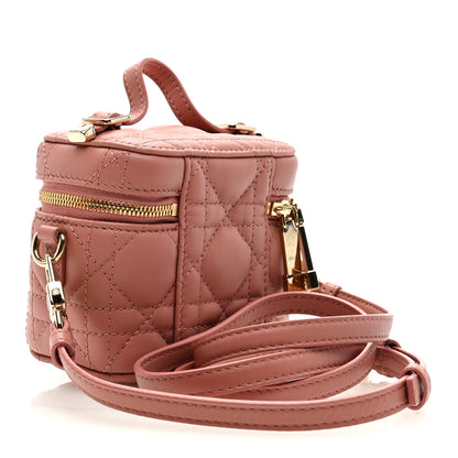 Christian Dior Lambskin Cannage Micro Vanity Case Ethereal Pink 3 of 8